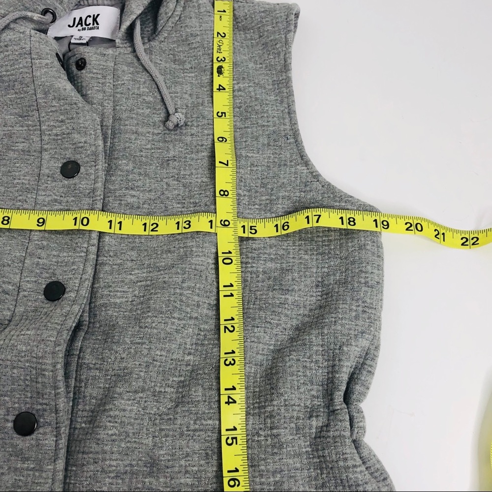 Jack by BB Dakota Grey Snap Tunic Vest S NWT - Picture 7 of 8